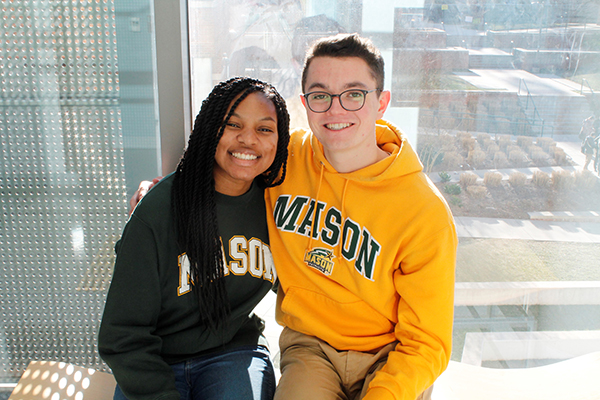 Student body president Shelby Adams on the left with vice president David O'Connell