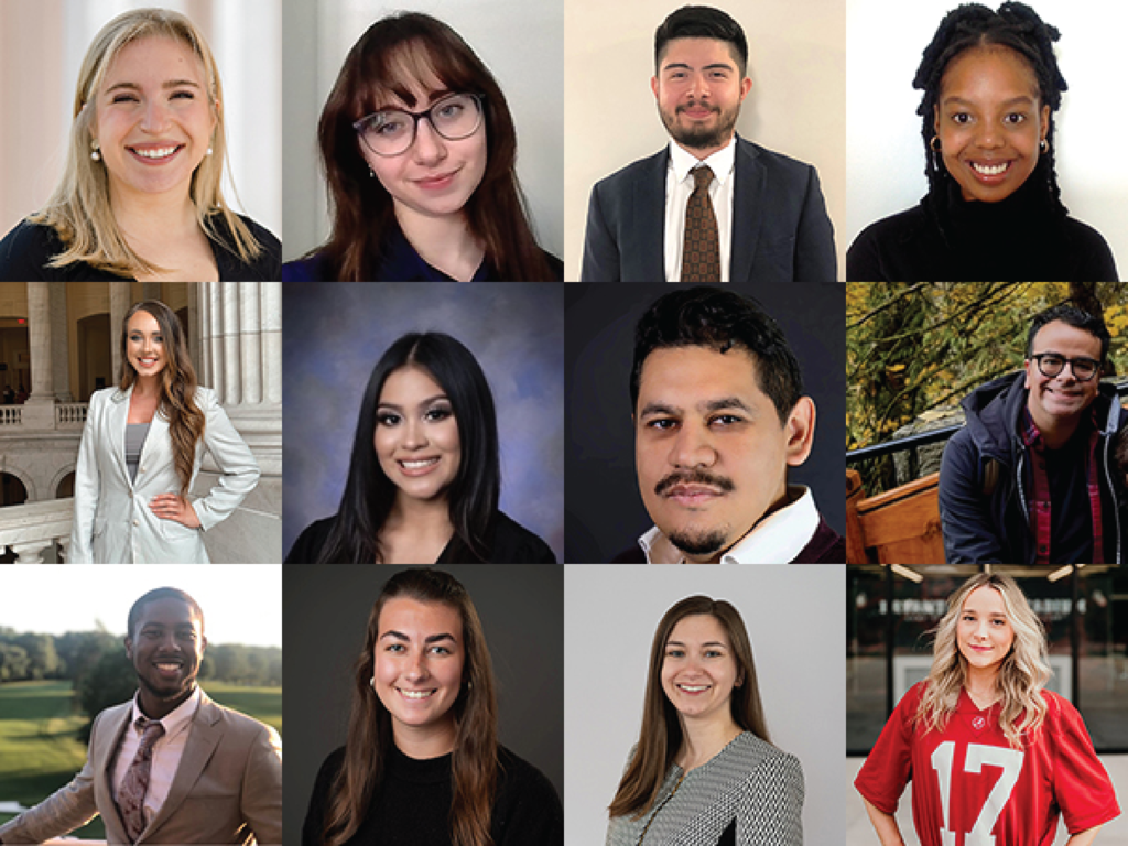 A collage of graduate student ambassadors