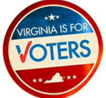 VA is for voters button