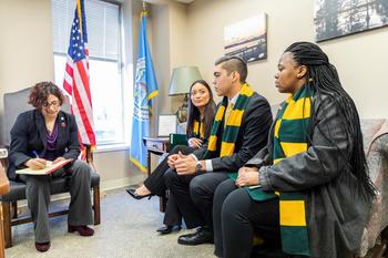 Undergraduate Schar School of Policy and Government students advocated